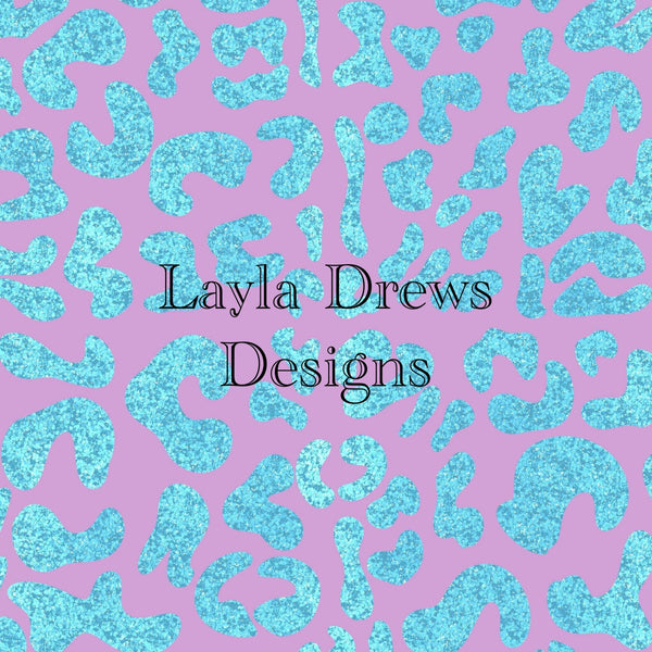 Layla Drew's Designs  - Purple Blue Glitter Leo