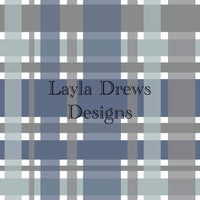 Layla Drew's Designs - Grey Blue Plaid