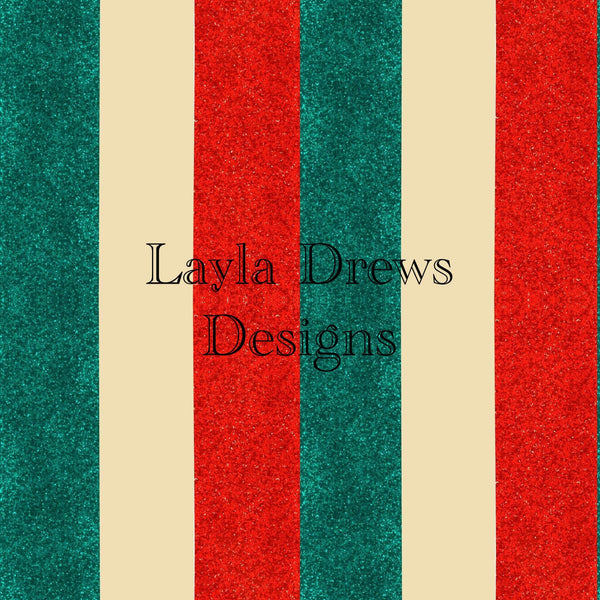 Layla Drew's Designs - Glitter Xmas Stripes