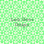 Layla Drew's Designs - Green Floral Checkers