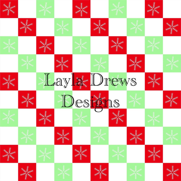 Layla Drew's Designs - Christmas Snow Checkers