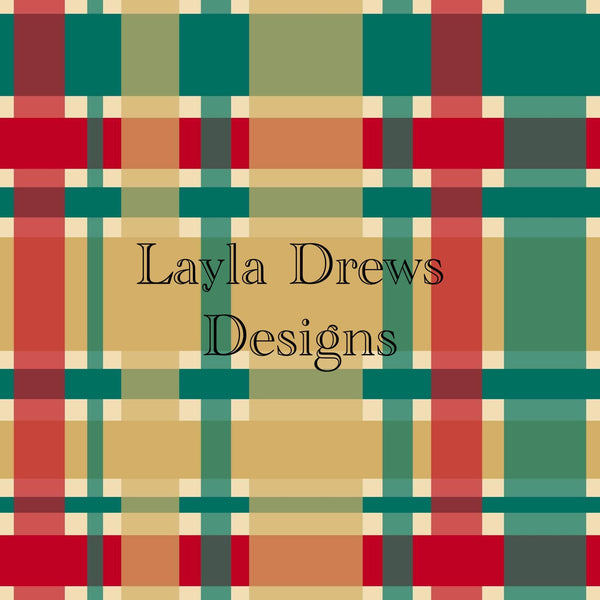 Layla Drew's Designs - Gold Christmas Plaid