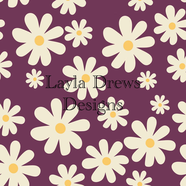 Layla Drew's Designs - Deep Purple Flowers