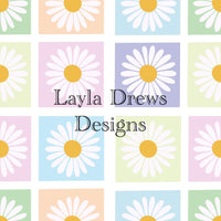 Layla Drew's Designs - Colorful Large Checker Florals