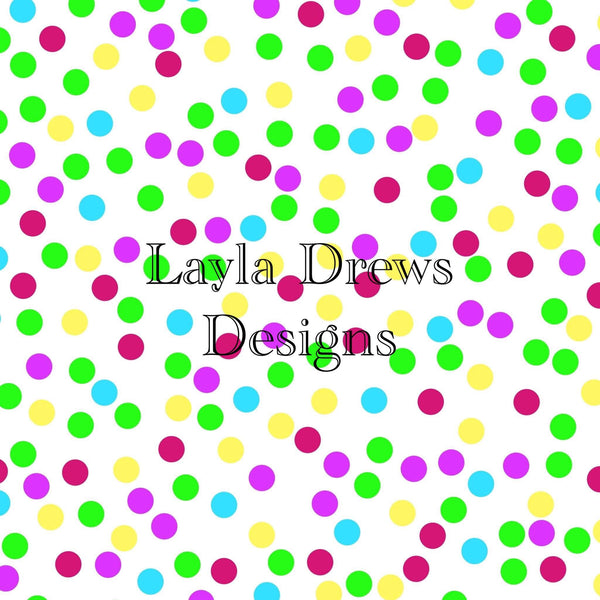 Layla Drew's Designs  - White Bright Dots