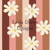 Layla Drew's Designs  - Rose Gold Flower Stripes