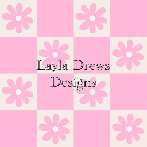 Layla Drew's Designs -Light Pink Checkers