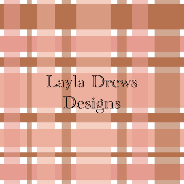 Layla Drew's Designs -Pink Brown Plaid