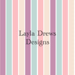 Layla Drew's Designs -Girly Pastel Stripes