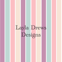 Layla Drew's Designs -Girly Pastel Stripes