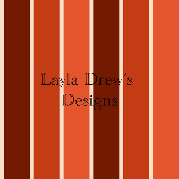 Layla Drew's Designs - Fall Orange Stripes