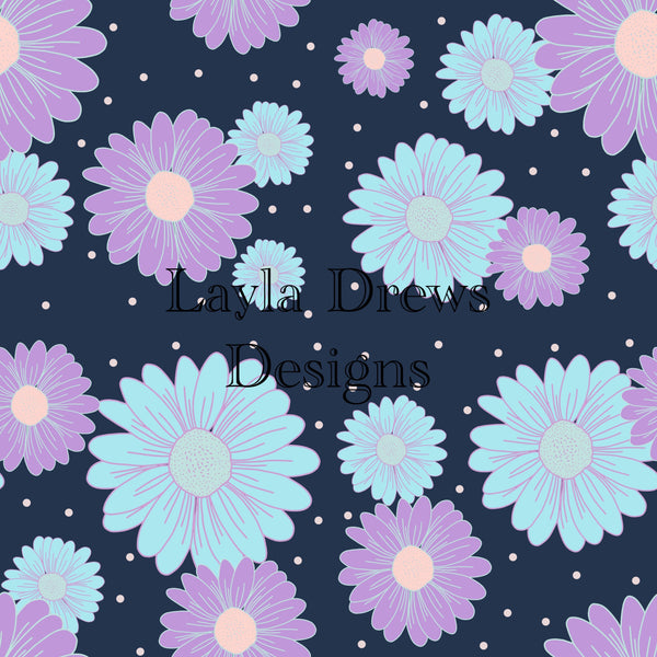 Layla Drew's Designs -Purple Blue Florals