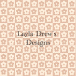 Layla Drew's Designs -Tan on Tan Floral Checkers