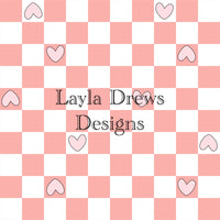 Layla Drew's Designs -Valentines Pink Checkers