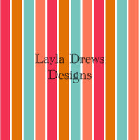 Layla Drew's Designs -Bright Retro Stripes